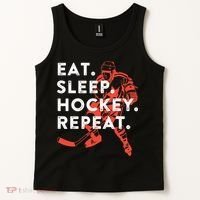 Eat Sleep Hockey Repeat Gift TShirt Tank Top thumb 2