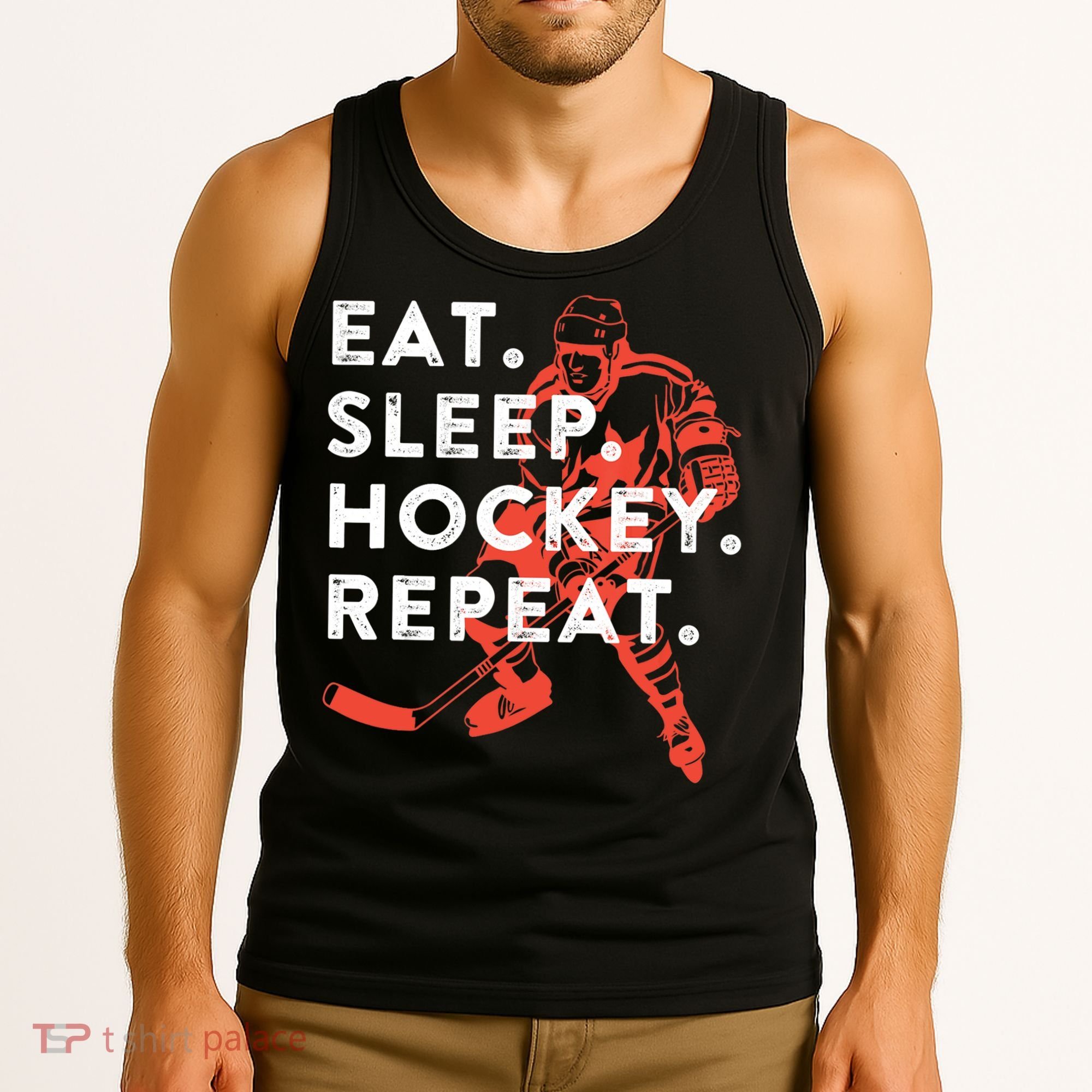 Eat Sleep Hockey Repeat Gift TShirt Tank Top