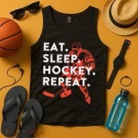 Eat Sleep Hockey Repeat Gift TShirt Tank Top thumb 4