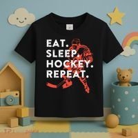Eat Sleep Hockey Repeat Gift TShirt Toddler T-Shirt thumb 3