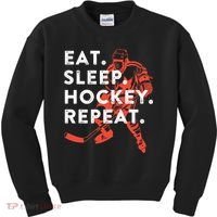 Eat Sleep Hockey Repeat Gift TShirt Kids Sweatshirt thumb 0