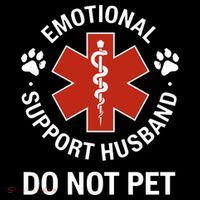 Emotional Support Husband Do Not Pet Coaster thumb 2