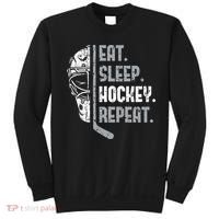 Eat Sleep Hockey Repeat Ice Hockey Sweatshirt thumb 0