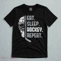Eat Sleep Hockey Repeat Ice Hockey T-Shirt thumb 5