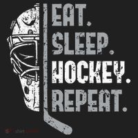 Eat Sleep Hockey Repeat Ice Hockey Beanie thumb 2