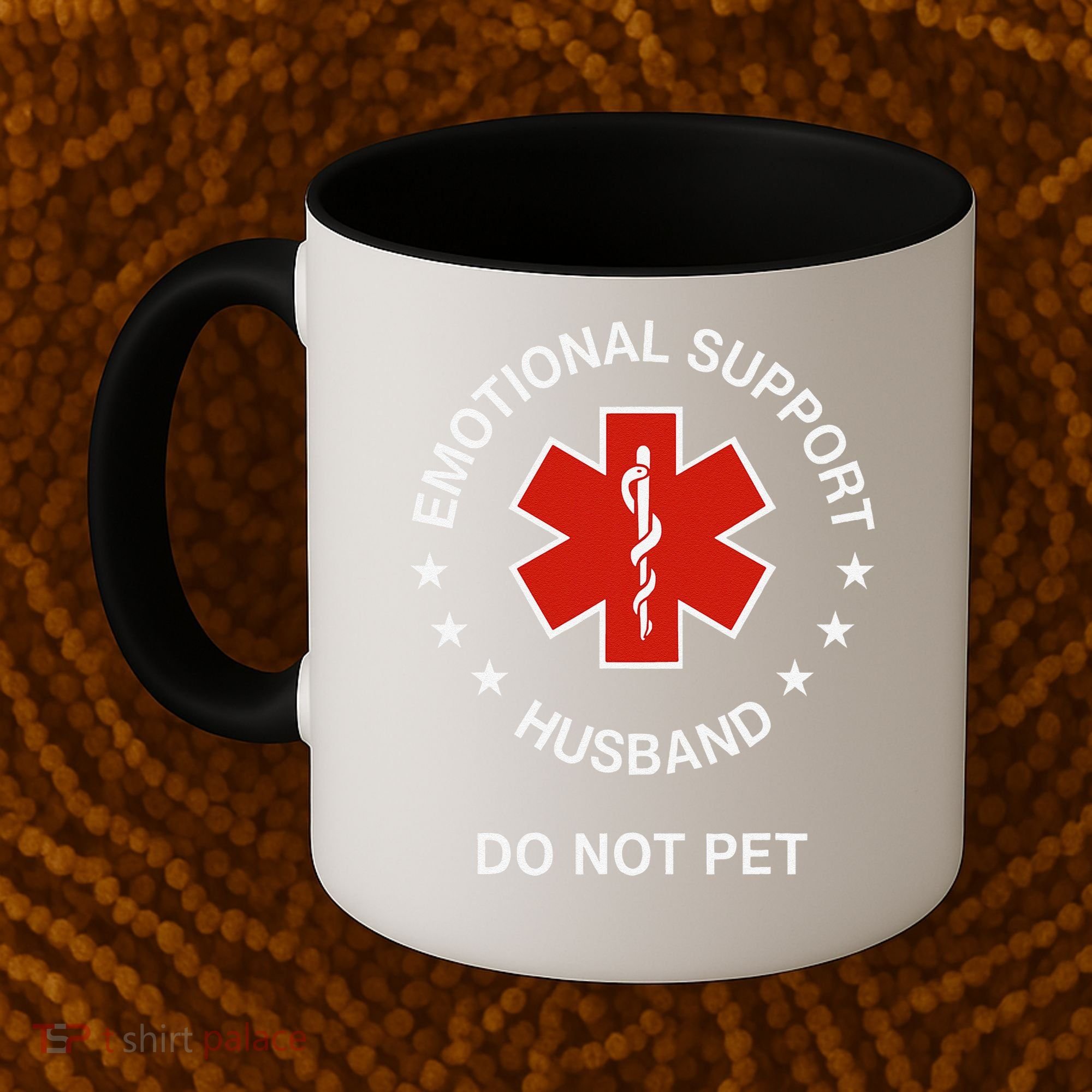 Emotional Support Husband Do Not Pet Funny Husband Dad Joke Coffee Mug