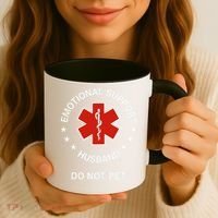 Emotional Support Husband Do Not Pet Funny Husband Dad Joke Coffee Mug thumb 3