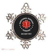Emotional Support Husband Do Not Pet Funny Husband Dad Joke Ornament thumb 0