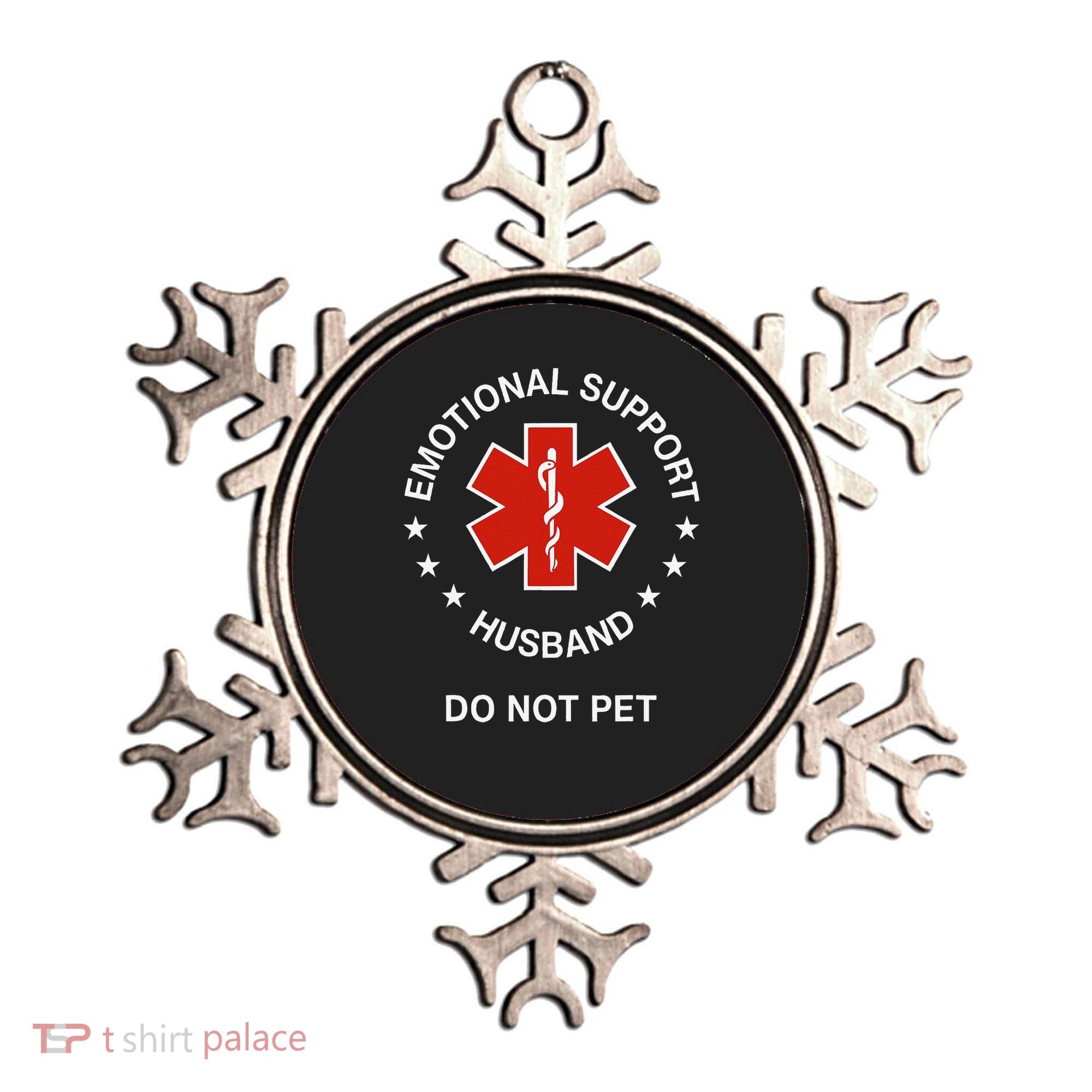 Emotional Support Husband Do Not Pet Funny Husband Dad Joke Ornament