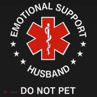 Emotional Support Husband Do Not Pet Funny Husband Dad Joke Visor thumb 3