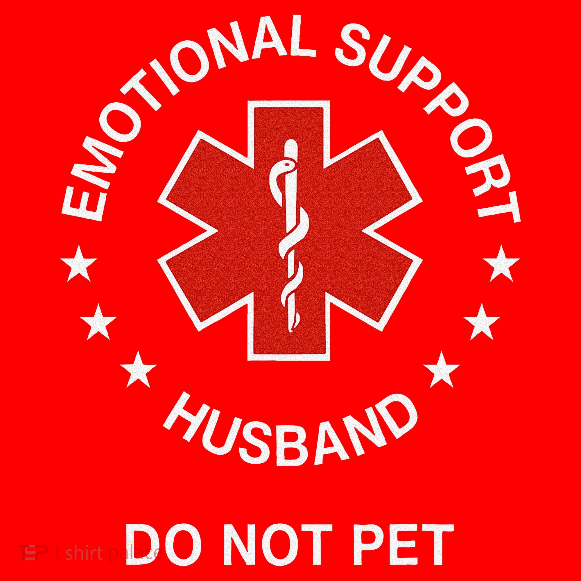Emotional Support Husband Do Not Pet Funny Husband Dad Joke Santa Hat