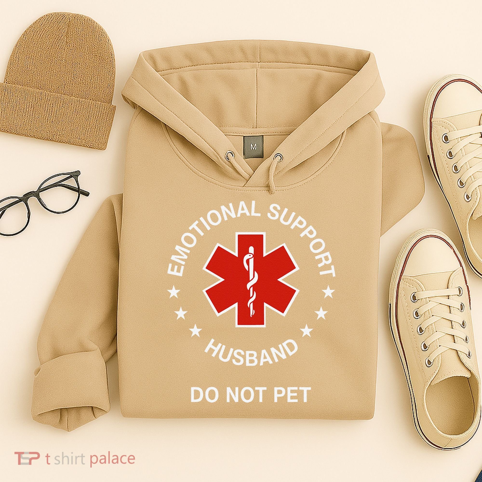 Emotional Support Husband Do Not Pet Funny Husband Dad Joke Hoodie