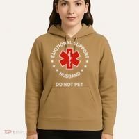 Emotional Support Husband Do Not Pet Funny Husband Dad Joke Hoodie thumb 5