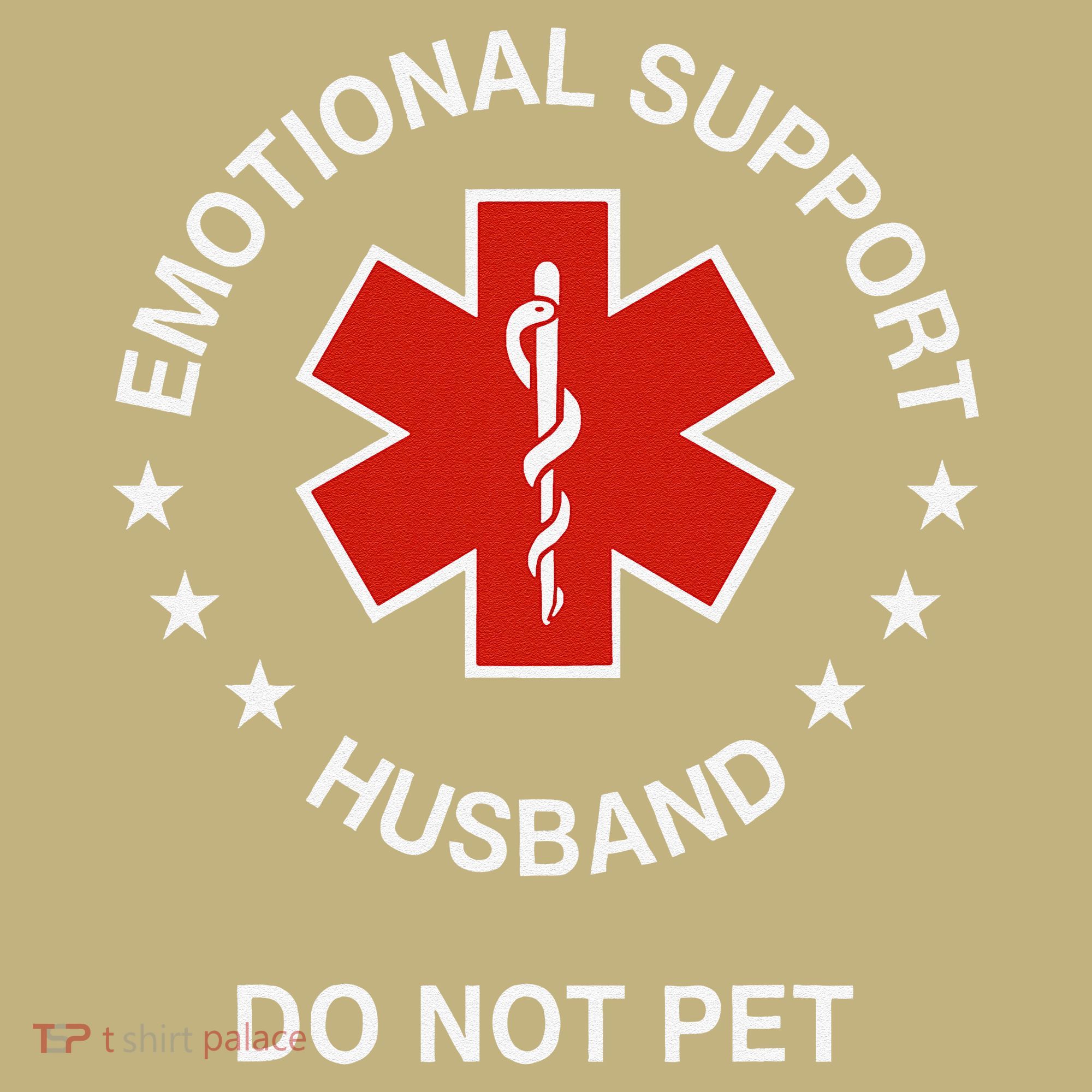 Emotional Support Husband Do Not Pet Funny Husband Dad Joke Long Sleeve Shirt