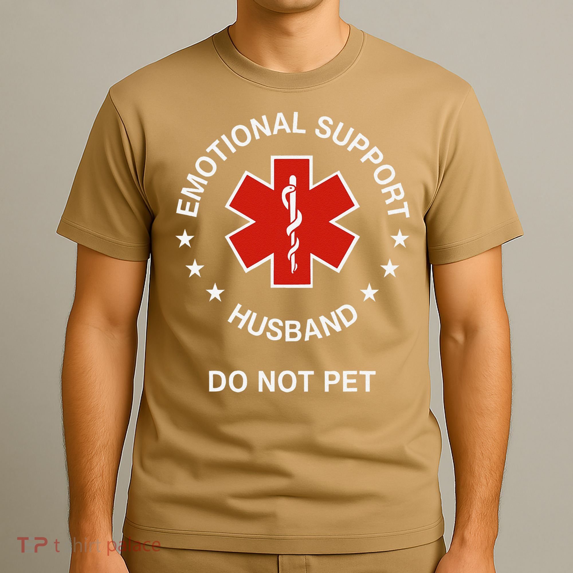 Emotional Support Husband Do Not Pet Funny Husband Dad Joke T-Shirt