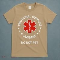 Emotional Support Husband Do Not Pet Funny Husband Dad Joke T-Shirt thumb 5