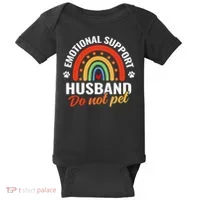 Emotional Support Husband Do Not Pet Baby Bodysuit thumb 0