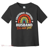 Emotional Support Husband Do Not Pet Toddler T-Shirt thumb 0