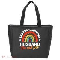 Emotional Support Husband Do Not Pet Tote Bag thumb 0