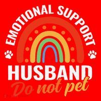 Emotional Support Husband Do Not Pet Santa Hat thumb 1