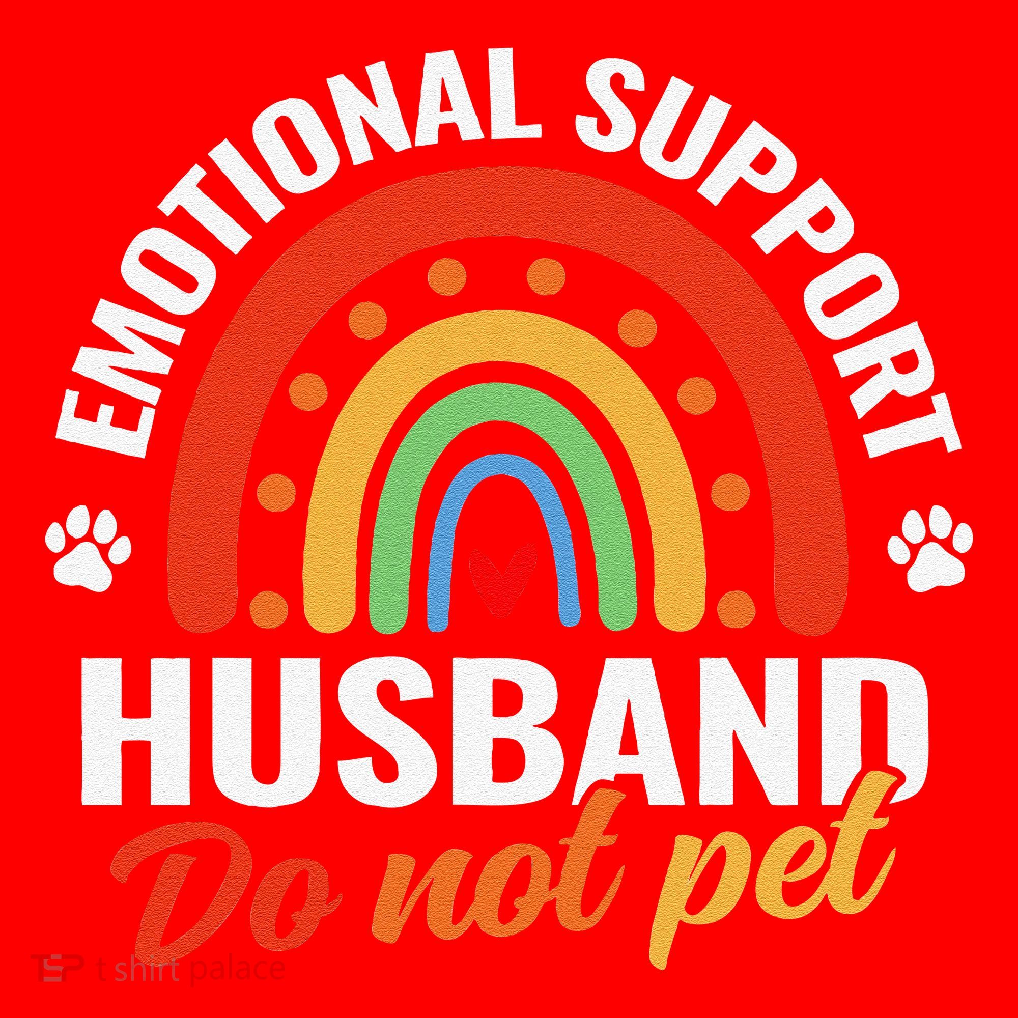 Emotional Support Husband Do Not Pet Santa Hat