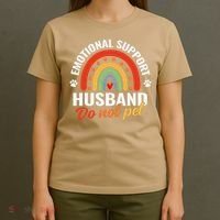 Emotional Support Husband Do Not Pet T-Shirt thumb 4