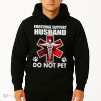 Emotional Support Husband Do Not Pet Hoodie thumb 2