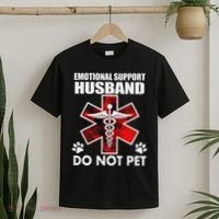 Emotional Support Husband Do Not Pet T-Shirt thumb 2