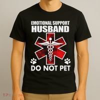 Emotional Support Husband Do Not Pet T-Shirt thumb 3