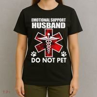 Emotional Support Husband Do Not Pet T-Shirt thumb 4