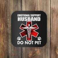 Emotional Support Husband Do Not Pet Coaster thumb 0