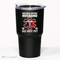 Emotional Support Husband Do Not Pet Tumbler thumb 0