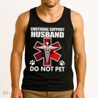 Emotional Support Husband Do Not Pet Tank Top thumb 3