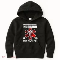 Emotional Support Husband Do Not Pet Kids Hoodie thumb 0