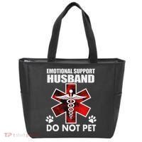Emotional Support Husband Do Not Pet Tote Bag thumb 0
