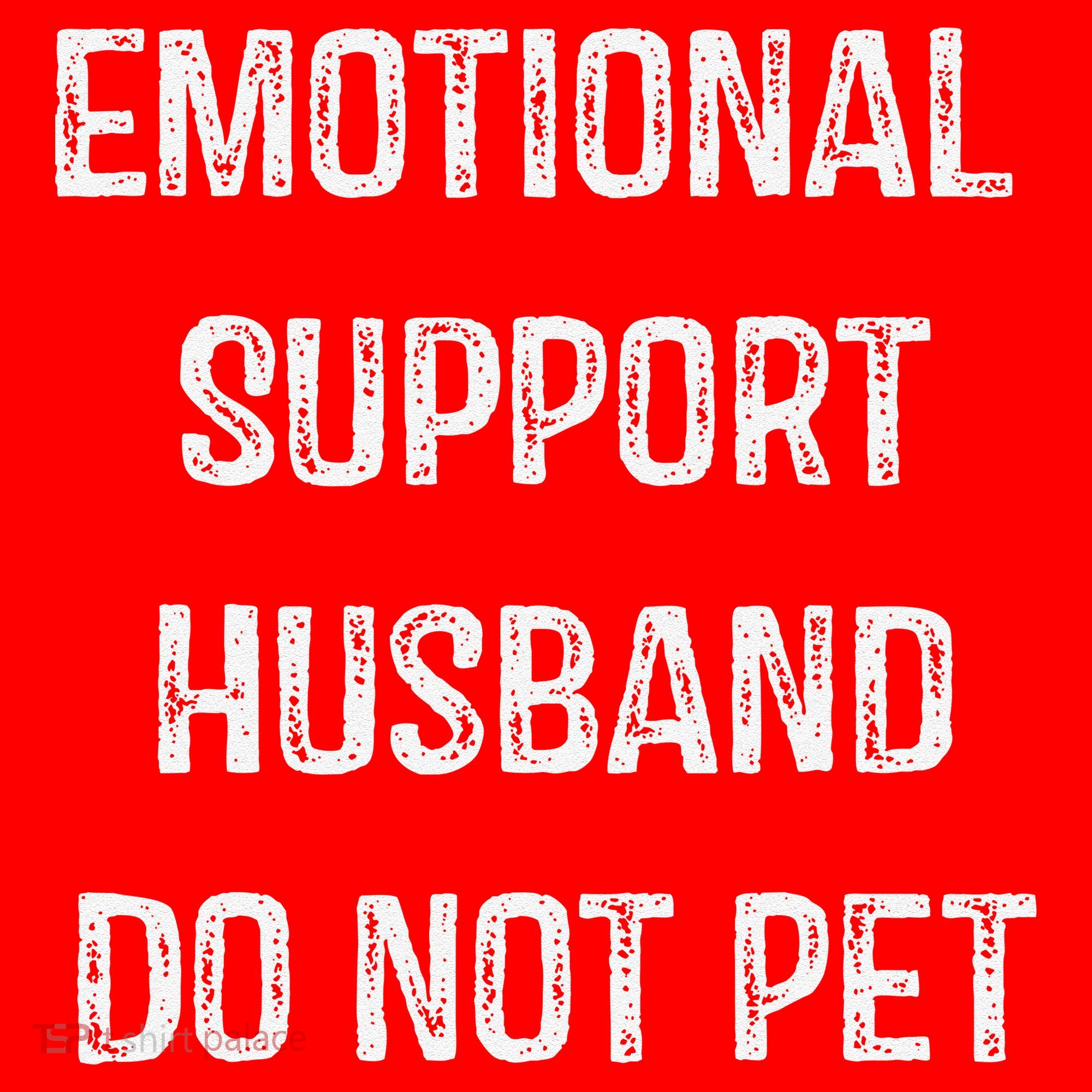 Emotional Support Husband Do Not Pet Santa Hat