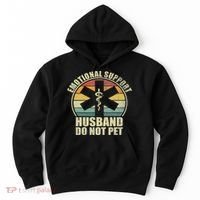 Emotional Support Husband Do Not Pet Hoodie thumb 0