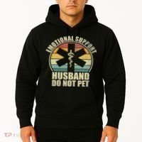 Emotional Support Husband Do Not Pet Hoodie thumb 2