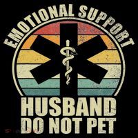 Emotional Support Husband Do Not Pet Hoodie thumb 7