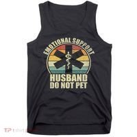 Emotional Support Husband Do Not Pet Tank Top thumb 0