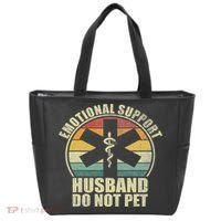 Emotional Support Husband Do Not Pet Tote Bag thumb 0