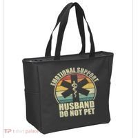 Emotional Support Husband Do Not Pet Tote Bag thumb 2