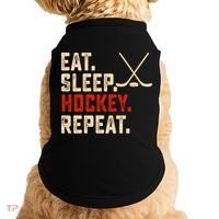 Eat Sleep Hockey Repeat Funny Hockey Player Coach Gift Doggie Tank thumb 0