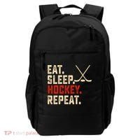 Eat Sleep Hockey Repeat Funny Hockey Player Coach Gift Backpack thumb 0