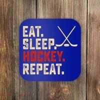 Eat Sleep Hockey Repeat Funny Hockey Player Coach Gift Coaster thumb 0