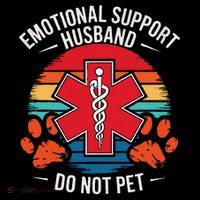 Emotional Support Husband Do Not Pet Bucket Hat thumb 4