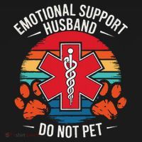 Emotional Support Husband Do Not Pet Pajama Set thumb 2