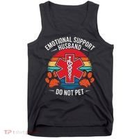 Emotional Support Husband Do Not Pet Tank Top thumb 0