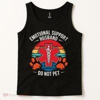 Emotional Support Husband Do Not Pet Tank Top thumb 2