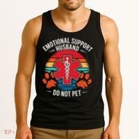 Emotional Support Husband Do Not Pet Tank Top thumb 3